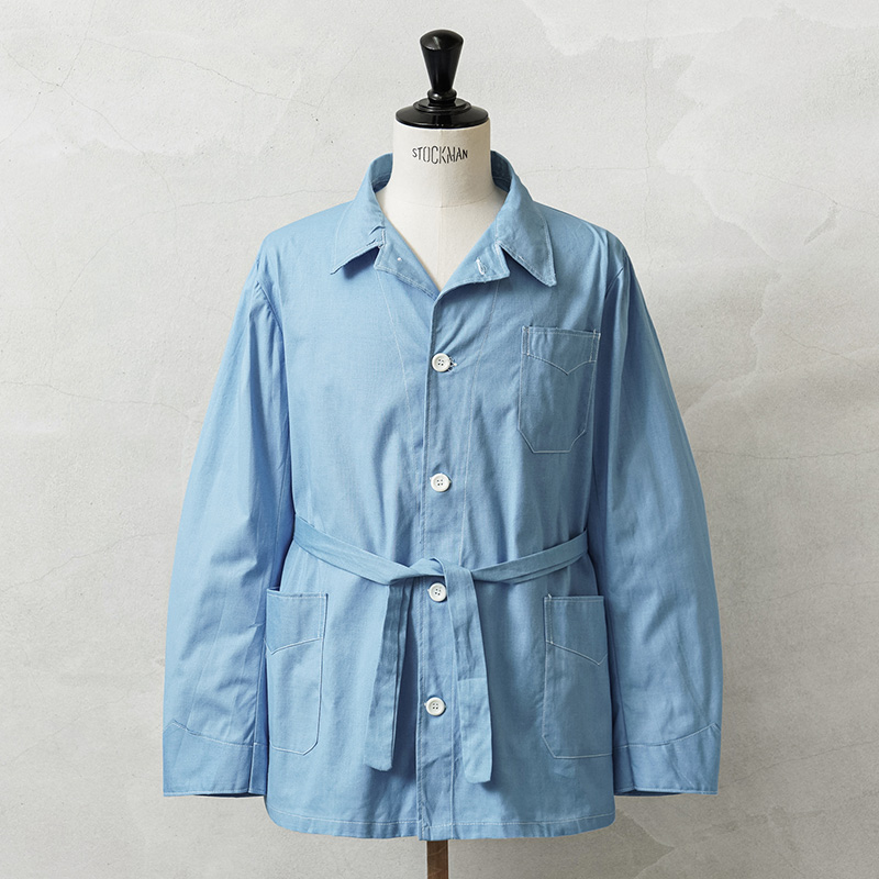 実物 新品 デッドストック ギリシャ軍 コットン スリーピング シャツジャケット サックスブルー