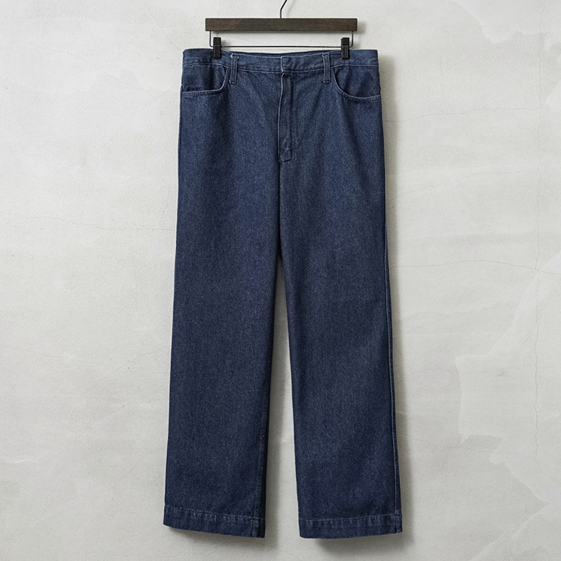 実物 USED イタリア軍 デニムワークパンツ バックポケット無し