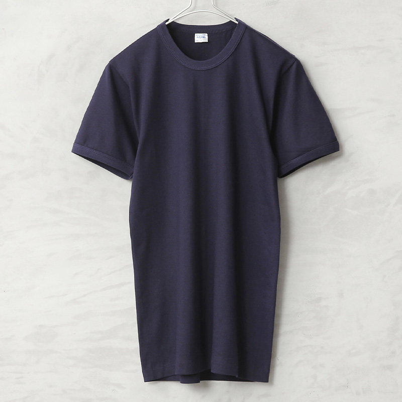 実物 新品 デッドストック イタリア海軍 バインダーネック S/S Tシャツ / イタリア軍