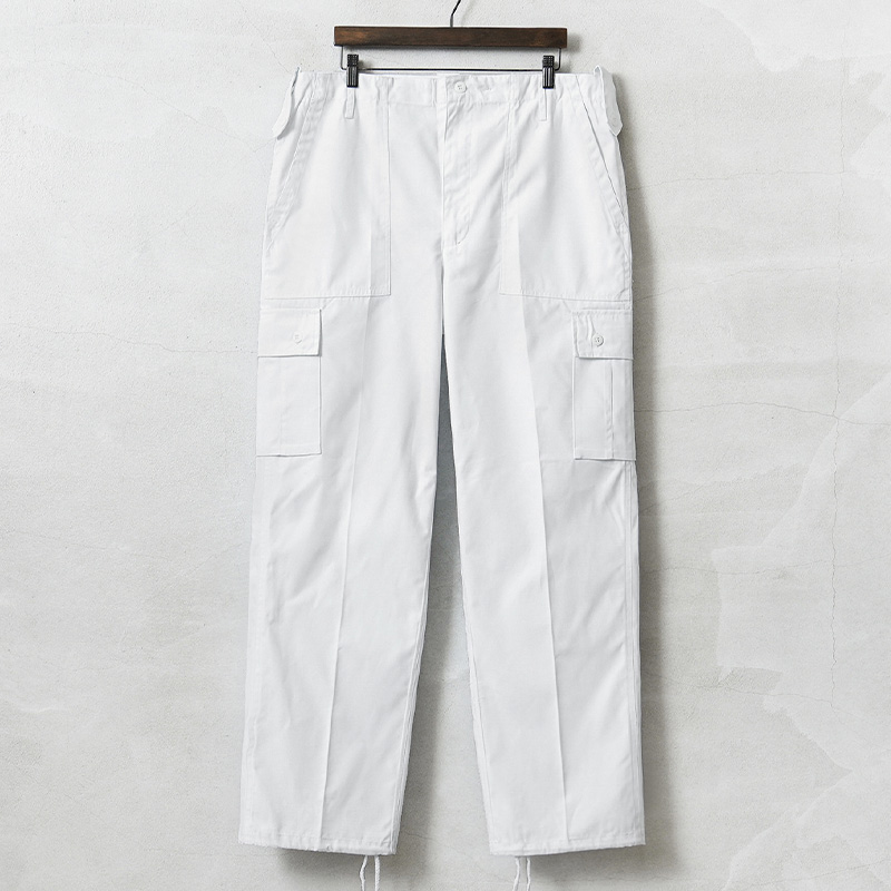 実物 新品 デッドストック オランダ軍 ベイカーポケット カーゴパンツ WHITE