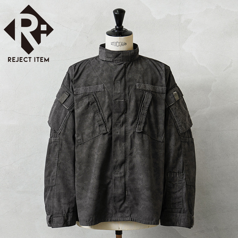 リジェクト 訳あり品 実物 USED 米軍 ACU コンバット ジャケット UCP BLACK染め