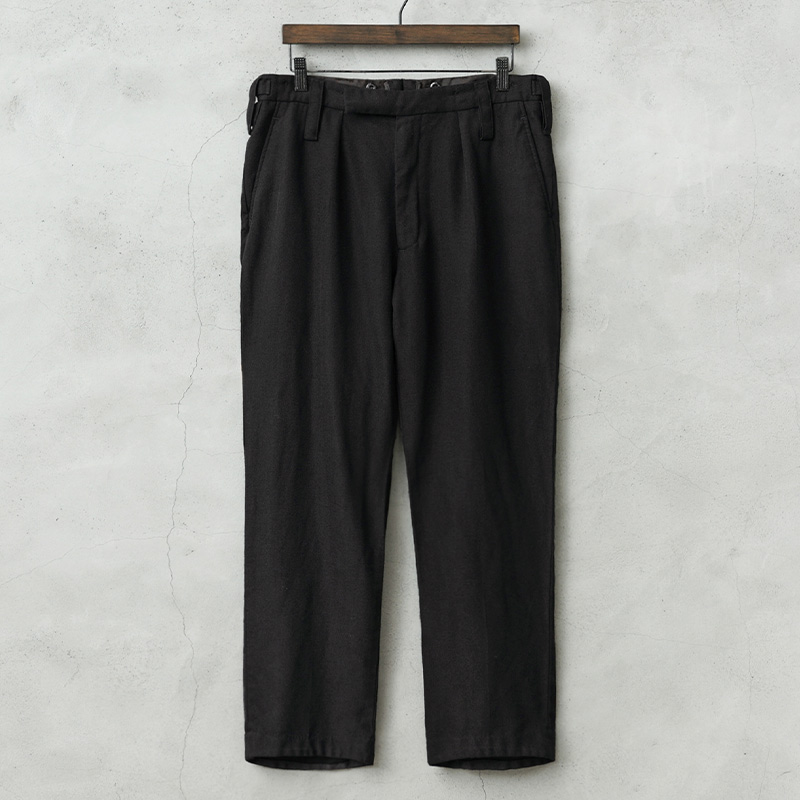 実物 USED イギリス陸軍 ALL RANKS BARRACK DRESS トラウザーズ DEEP BLACK染め / オフィサーパンツ
