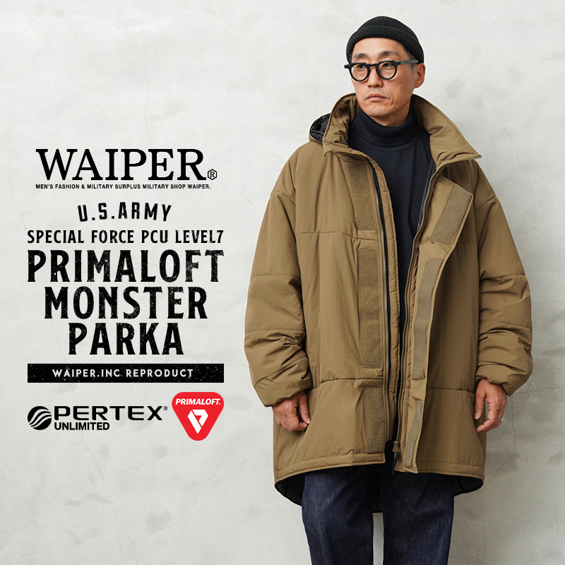 WAIPER.inc 米軍 SPECIAL FORCE PCU LEVEL7 PRIMALOFT モンスターパーカー PERTEX UNLIMITED【WP1024】【T】