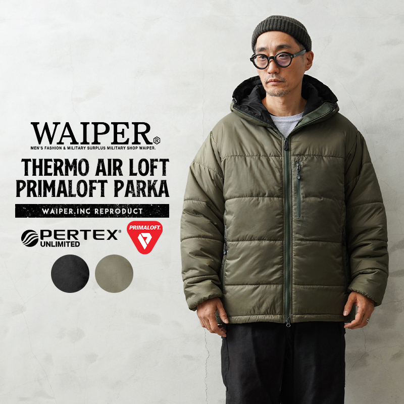 WAIPER.inc THERMO AIR LOFT PRIMALOFT パーカー PERTEX UNLIMITED【WP1076】【I】