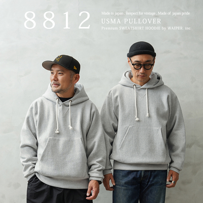 WAIPER.inc RESPECT FOR VINTAGE 88/12 FABRIC PREMIUM USMA プルオーバースウェットパーカー 日本製【WP1103】【T】