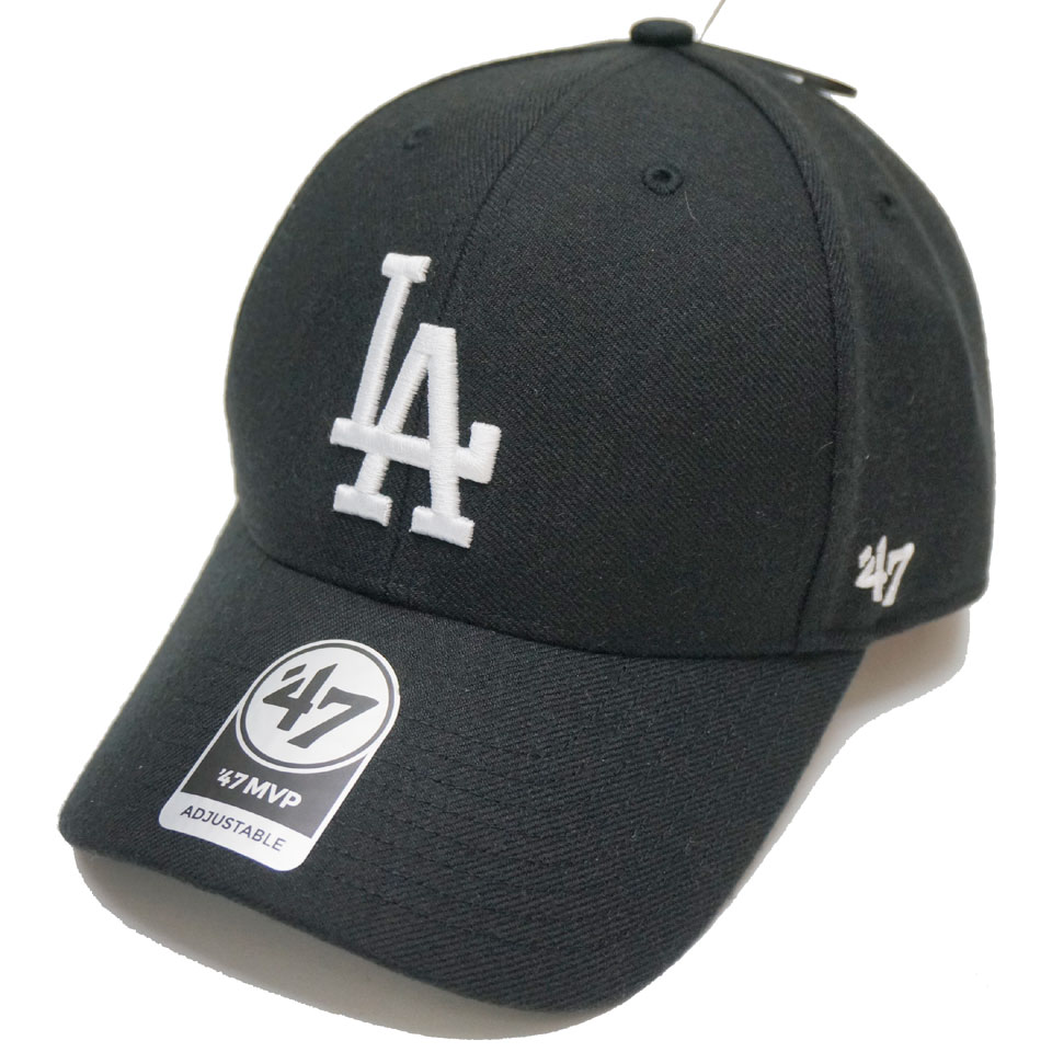 '47 フォーティーセブン ローキャップ 帽子 MVP CAP LOS ANGELES DODGERS LA ブラック/ホワイト 黒 BLACK