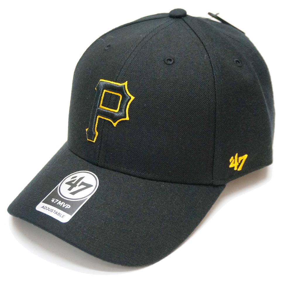 '47 フォーティーセブン ローキャップ 帽子 MVP CAP - PITTSBURGH PIRATES ピッツバーグ パイレーツ ブラック 黒 BLACK