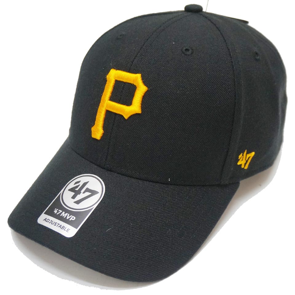'47 フォーティーセブン ローキャップ 帽子 MVP CAP - PITTSBURGH PIRATES ピッツバーグ パイレーツ ブラック 黒 BLACK