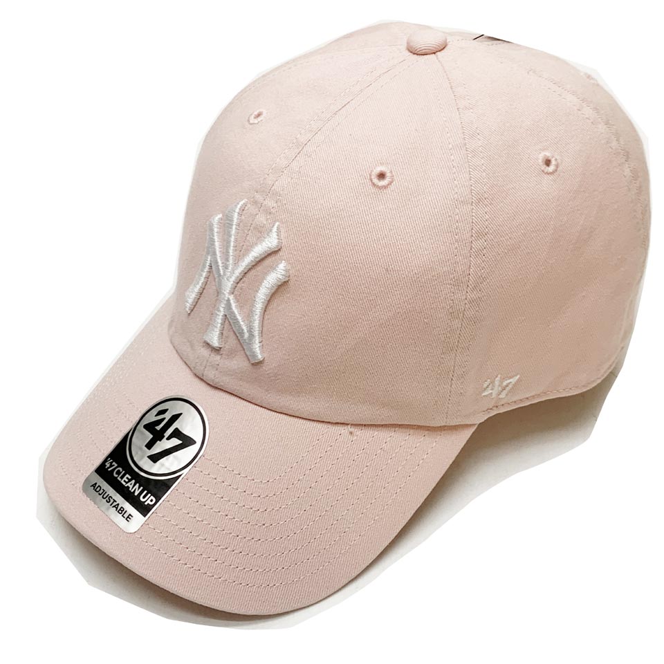 '47 フォーティーセブン ローキャップ 帽子 CLEAN UP CAP - NY ヤンキース NEW YORK YANKEES ニューヨーク ライトピンク LIGHT PINK