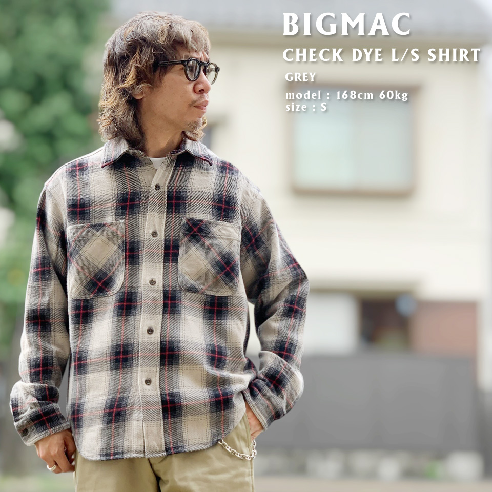 BIG MAC ビッグマック CHECK DYE L/S SHIRT (BMC26FW02)