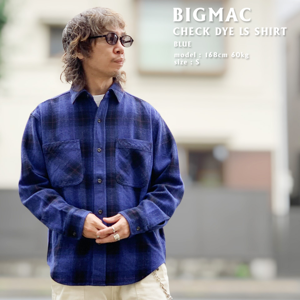 BIG MAC ビッグマック CHECK DYE L/S SHIRT (BMC26FW02)