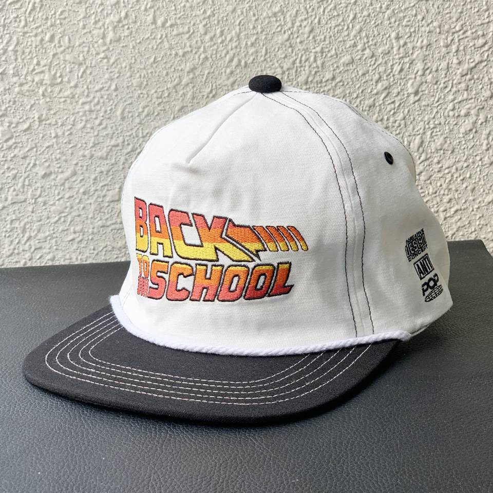 キャップテイン CAP-TAIN 帽子 キャップ BACK TO SCHOOL CAP ホワイト/ブラック 白 黒 WHITE BLACK