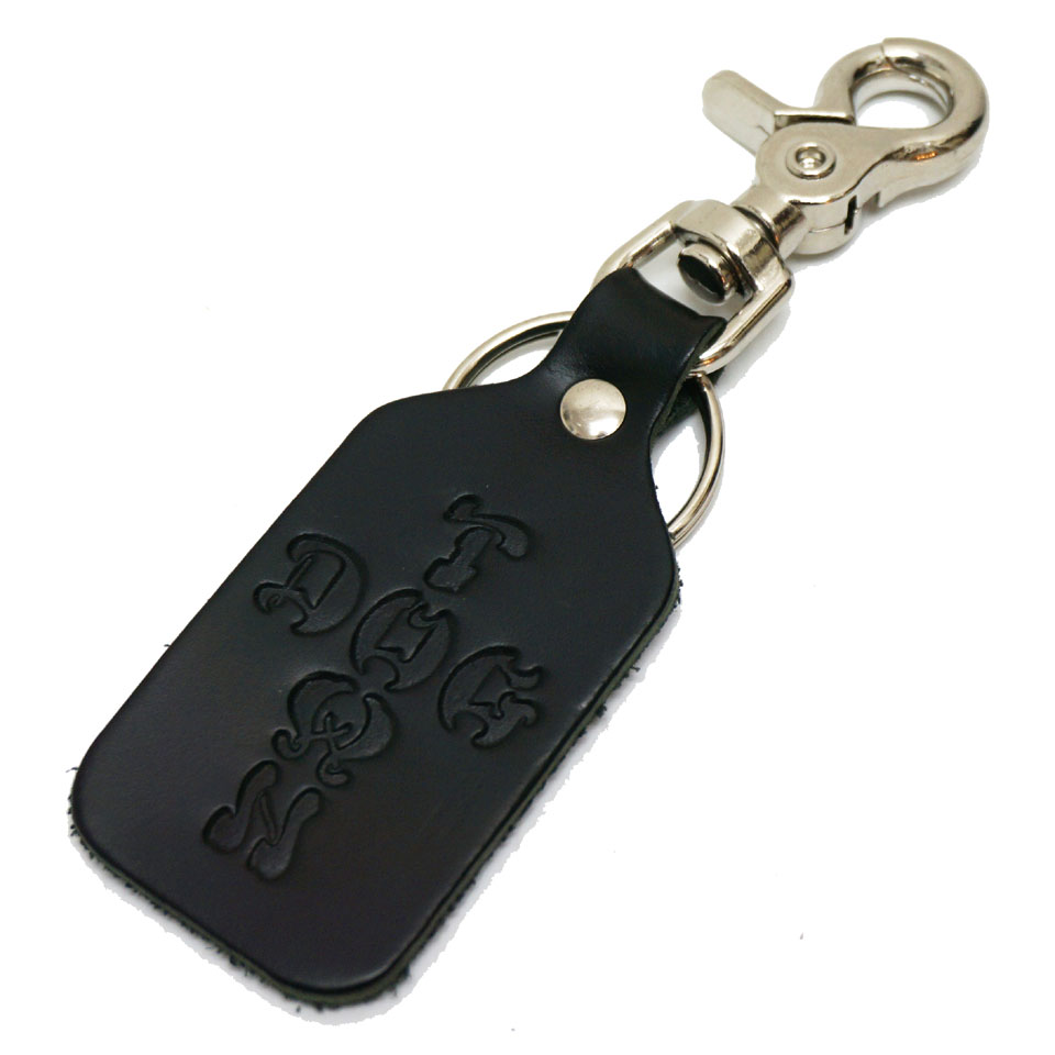 DOG TOWN ドッグタウン キーリング LEATHER CLIP-ON KEY CHAIN ブラック