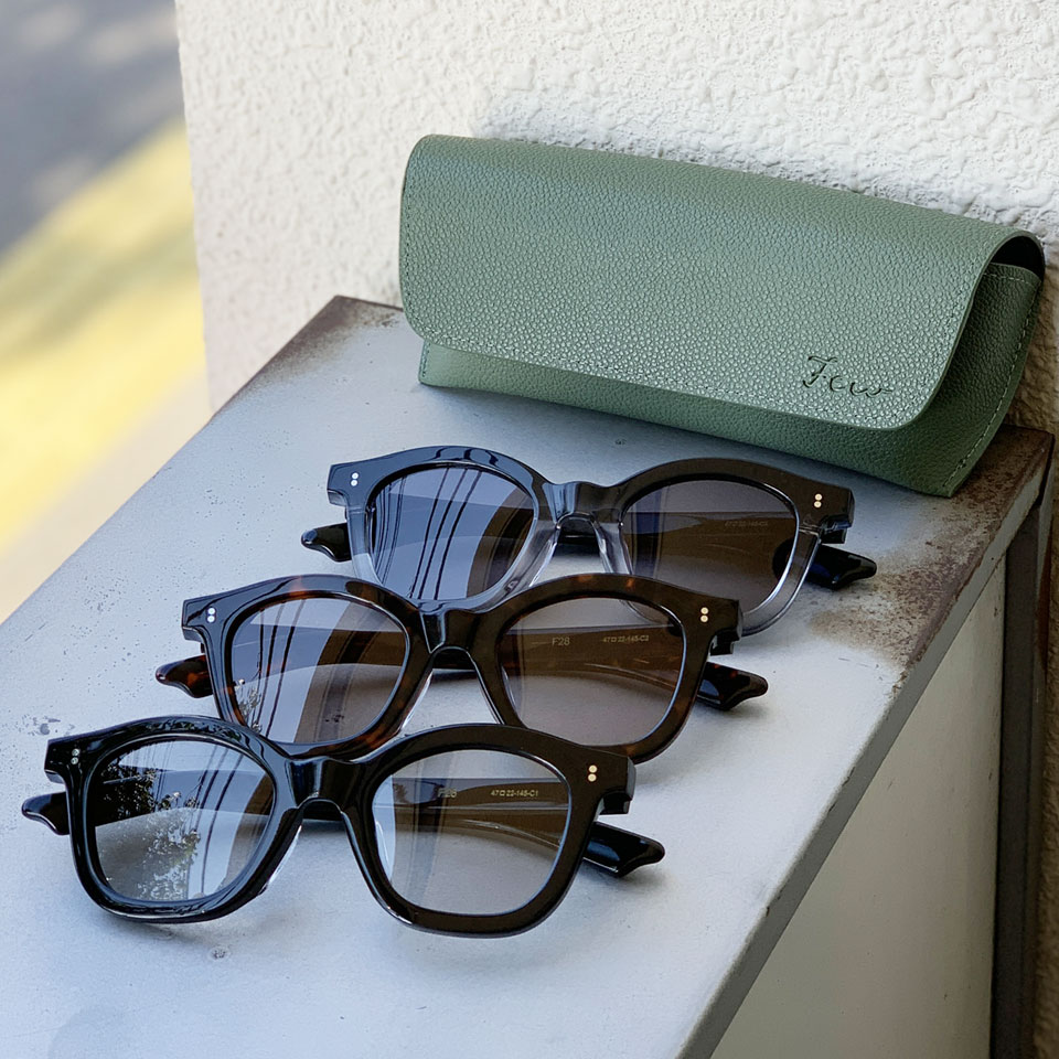 Few by NEW. ヒュー サングラス F28 C-1 C-2 C-3 眼鏡 ブラック 黒 BLACK ブラウン DEMI ブラックハーフ BLACK HALF