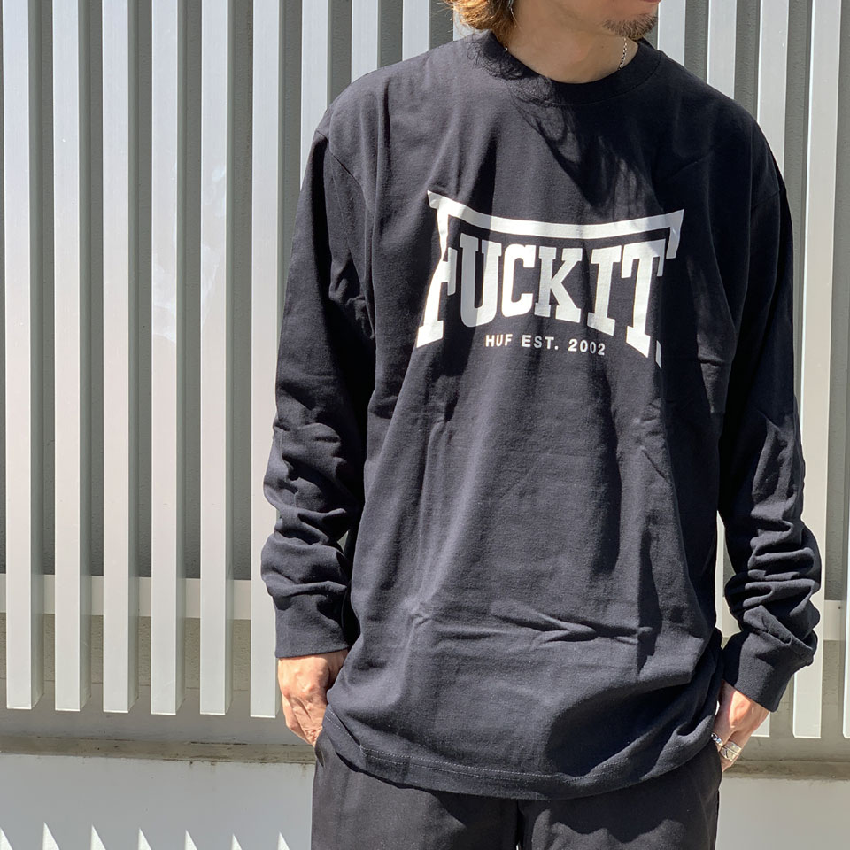 全2色 ハフ HUF ロンT Tシャツ THROWING HANDS LS TEE ホワイト 白 WHITE ブラック 黒 BLACK