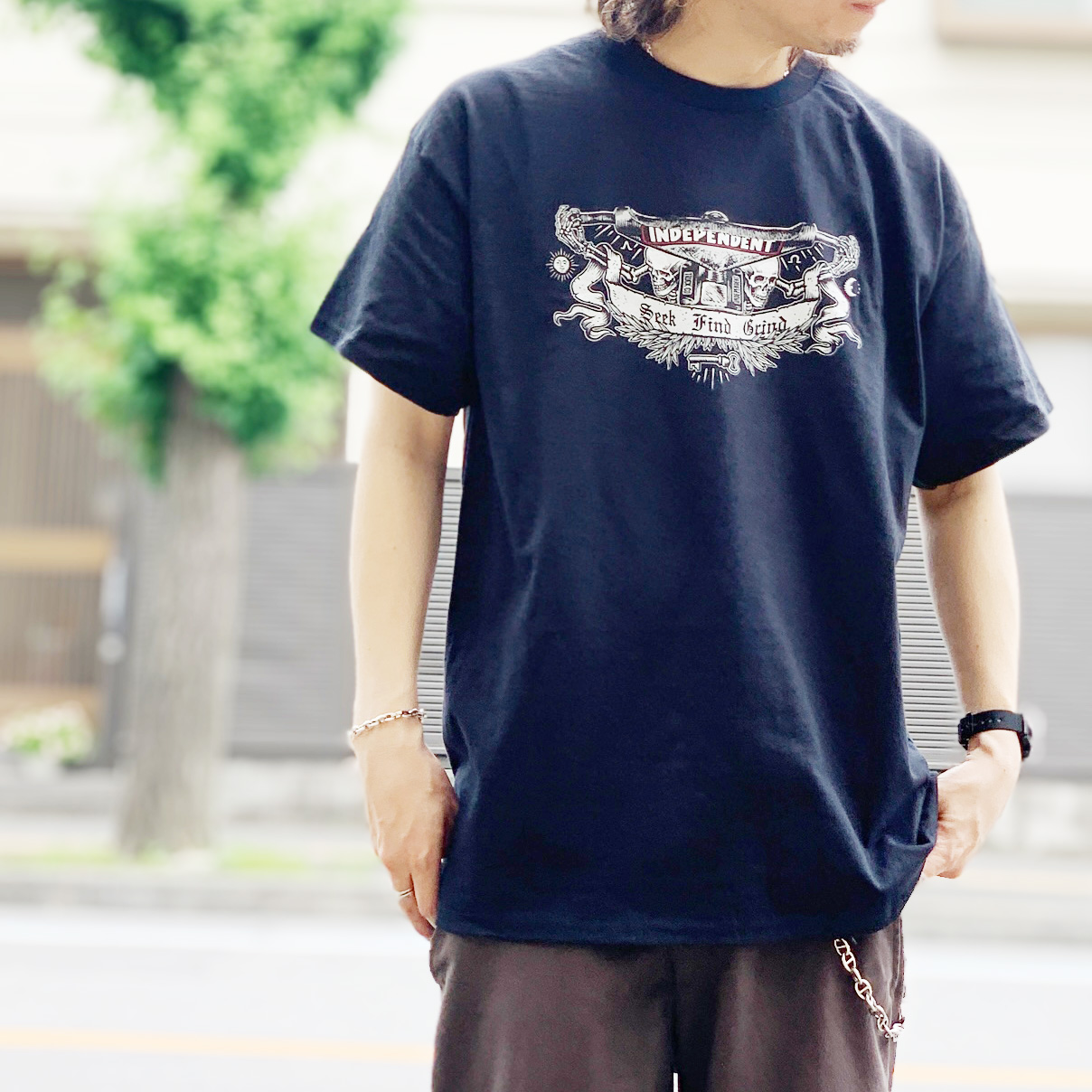 インディペンデントトラックス INDEPENDENT TRUCKS Tシャツ SFG SOCIETY S/S Tee ブラック 黒 BLACK