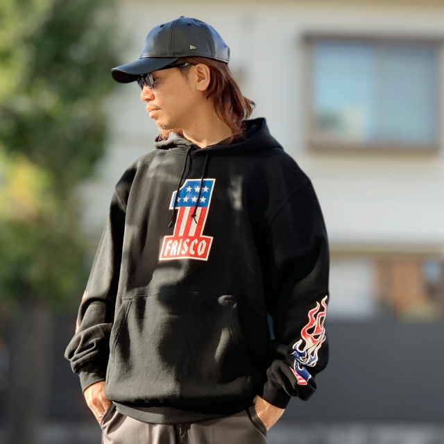 415CLOTHING フーディー FRISCO #1 PULL OVER HOODIE パーカー ブラック 黒 BLACK