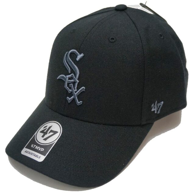 '47 フォーティーセブン ローキャップ 帽子 MVP CAP CHICAGO WHITE SOX シカゴ ホワイトソックス ブラック/チャコール 黒 BLACK