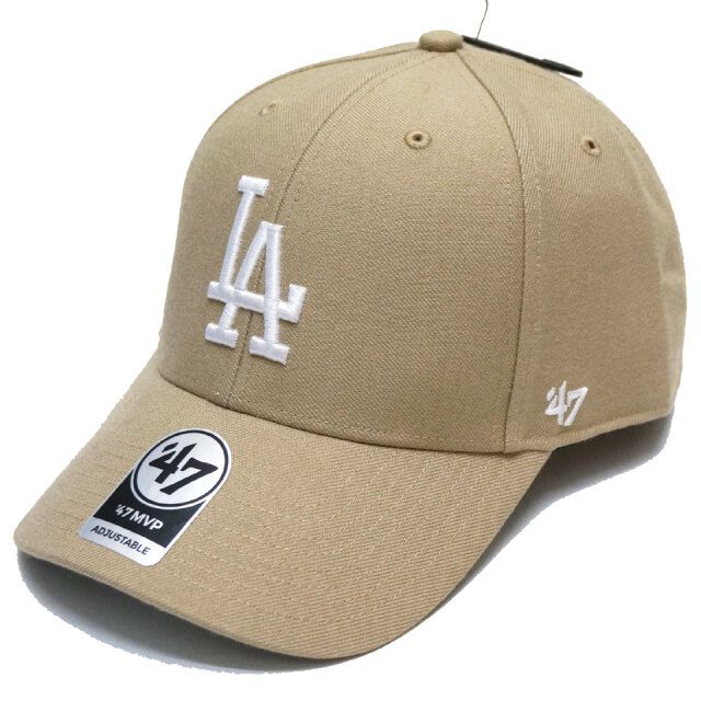 '47 フォーティーセブン ローキャップ 帽子 MVP CAP - LOS ANGELES DODGERS LA ロサンゼルス ドジャース カーキ/ホワイト KHAKI BEIGE ベージュ