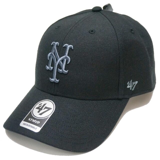 '47 フォーティーセブン ローキャップ 帽子 MVP CAP NEW YORK METS ニューヨークメッツ ブラック/チャコール 黒 BLACK
