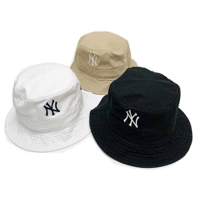 '47 フォーティーセブン バケットハット BUCKET HAT - NY YANKEES ニューヨークヤンキース ハット 帽子 メンズ レディース ブラック カーキ ホワイト BLACK KHAKI WHITE 黒 白