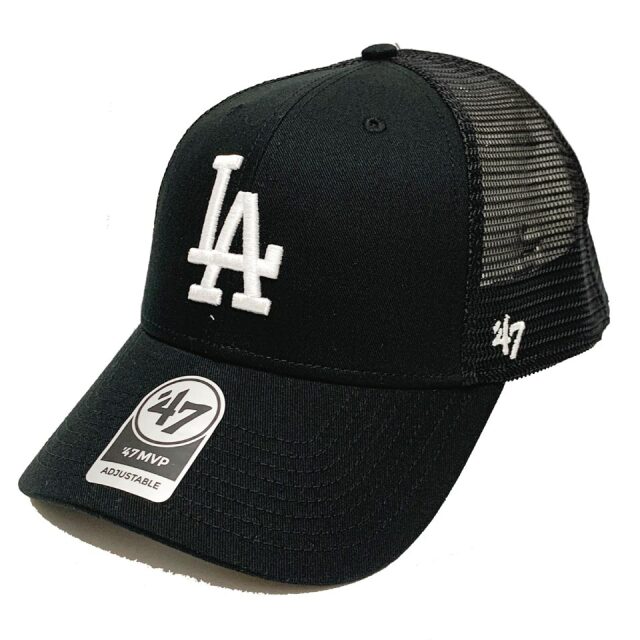 '47 フォーティーセブン メッシュキャップ MVP BRANSON MESH CAP - LOS ANGELES DODGERS ドジャース スナップバック 帽子 トラッカーキャップ ブラック 黒 BLACK