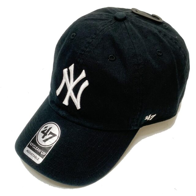 '47 フォーティーセブン ローキャップ 帽子 CLEAN UP CAP - NY ヤンキース NEW YORK YANKEES ニューヨーク ブラック 黒 BLACK