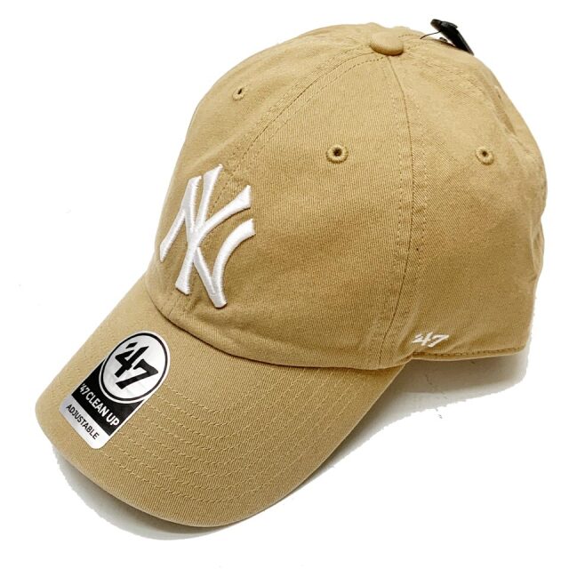 '47 フォーティーセブン ローキャップ 帽子 CLEAN UP CAP - NY ヤンキース NEW YORK YANKEES ニューヨーク カーキ KHAKI