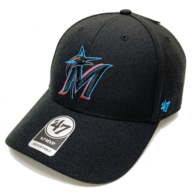 '47 フォーティーセブン ローキャップ 帽子 MVP CAP MIAMI MARLINS マイアミ・マーリンズ ブラック 黒 BLACK