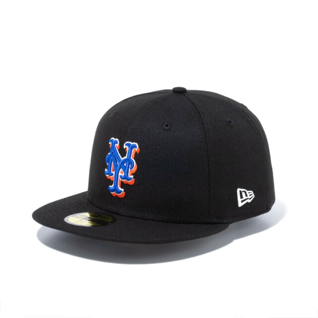 ニューエラ NEW ERA キャップ 59FIFTY MLBオンフィールド ニューヨーク・メッツ METS フィッテッド ブラック 黒 BLACK