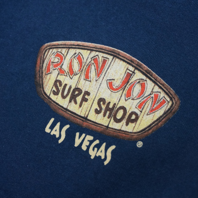 古着　RON JON SURF SHOP ロンジョン タンクトップ L 白　短丈 RON JON SURF SHOP / SURFER GOOD LIFE NO SLEEVE