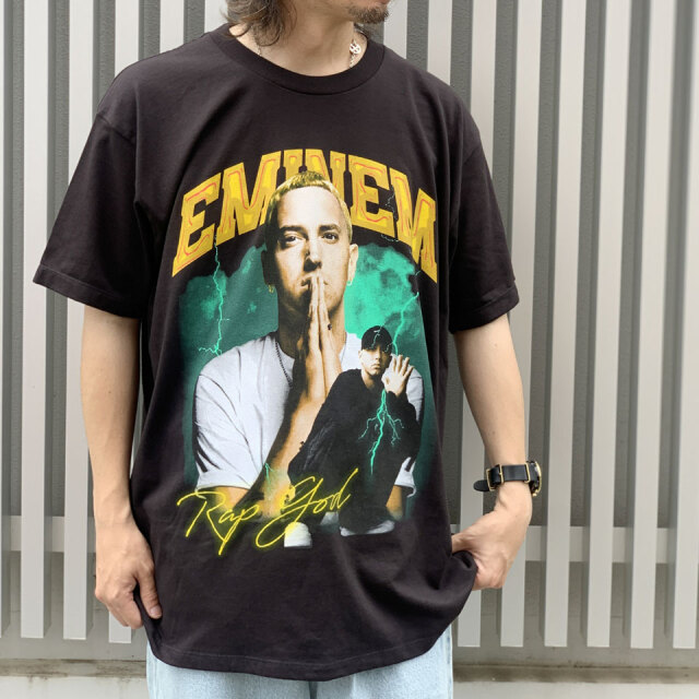 エミネム EMINEM RAP GOD S/S Tee ラップTシャツ アーティストTシャツ オフィシャル ブラック 黒 BLACK