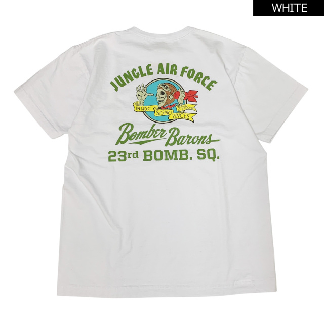 BUZZ RICKSON'S / S/S TEE - 23rd BOMB.SQ.BOMBER BARONS