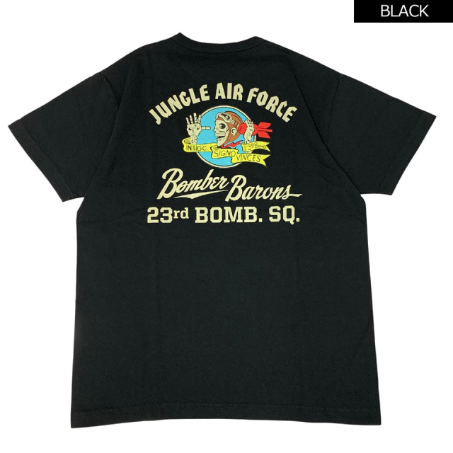 BUZZ RICKSON'S / S/S TEE - 23rd BOMB.SQ.BOMBER BARONS