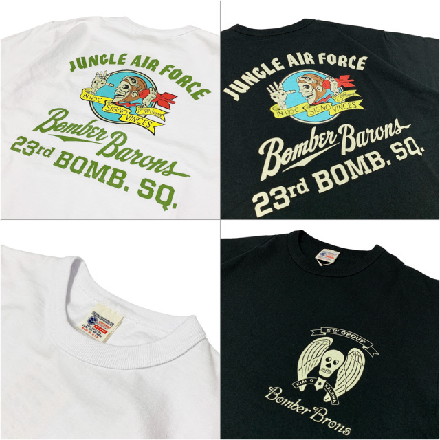BUZZ RICKSON'S / S/S TEE - 23rd BOMB.SQ.BOMBER BARONS