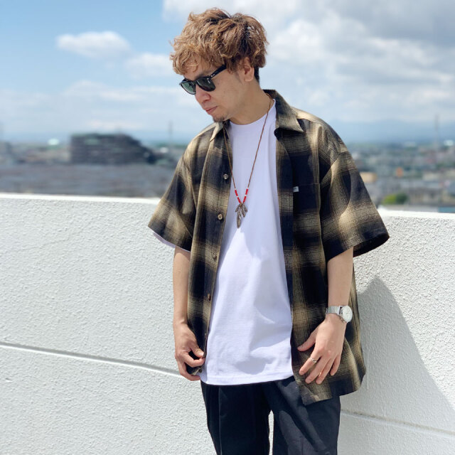 CALTOP / OMBRE CHECK S/S SHIRT