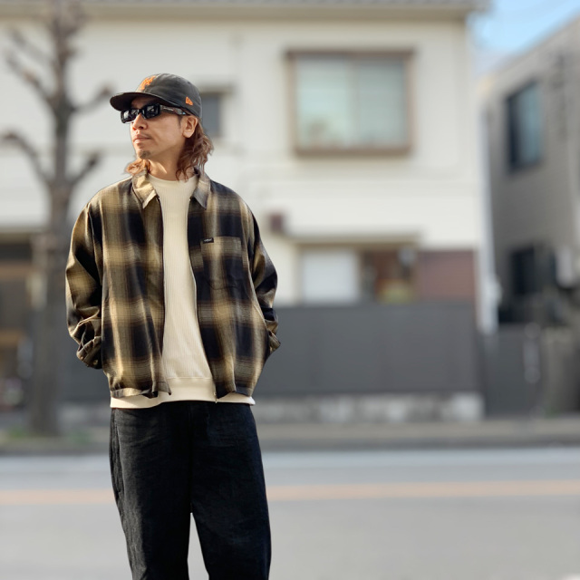 CALTOP / 別注OMBRE CHECK DRIZZLER JACKET