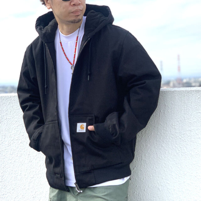 カーハート ワークインプログレス CARHARTT WIP アクティブジャケット ACTIVE JACKET ワークジャケット アウター ダック ブラック 黒 BLACK カーハートダブリューアイピー