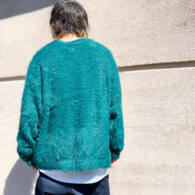 DELMAR　モヘアカーディガン DEL MAR sportswear / 70s SHORT HAIR CREW CARDIGAN
