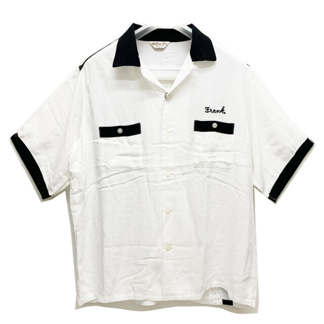 デルマー DEL MAR sportswear ボウリングシャツ 半袖シャツ レーヨンシャツ S/S BOWLING SHIRTS ホワイト 白 WHITE