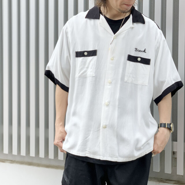 【50%OFF】デルマー DEL MAR sportswear ボウリングシャツ 半袖シャツ レーヨンシャツ S/S BOWLING SHIRTS ホワイト 白 WHITE