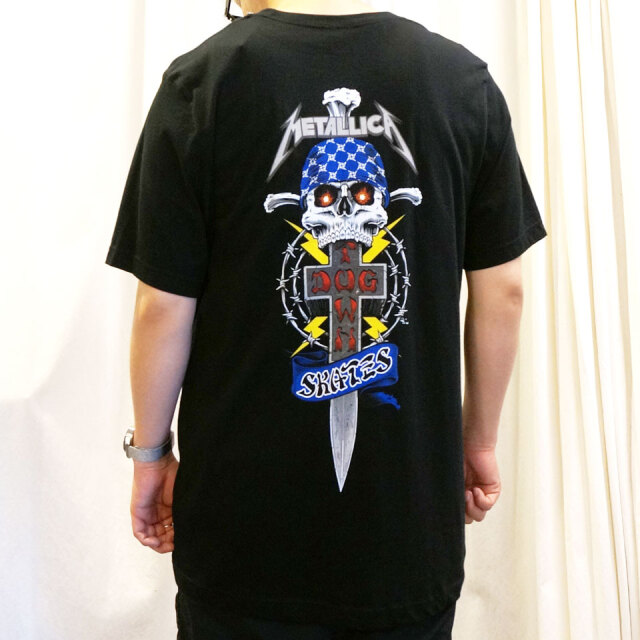 DOG TOWN ドッグタウン Tシャツ DT × METALLICA Tee メタリカ コラボ ブラック