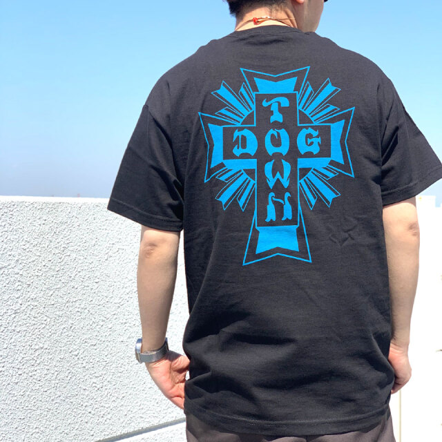 全2色 DOG TOWN ドッグタウン Tシャツ CROSS LOGO S/S Tee ブラック