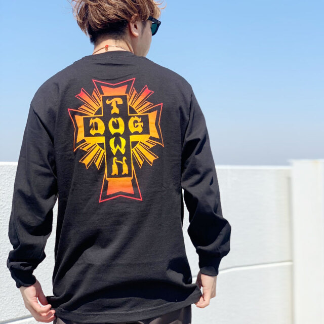 DOG TOWN / FADE CROSS LOGO L/S Tee
