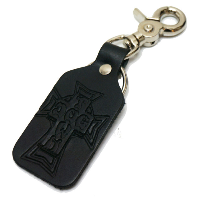 DOG TOWN ドッグタウン キーリング LEATHER CLIP-ON KEY CHAIN ブラック