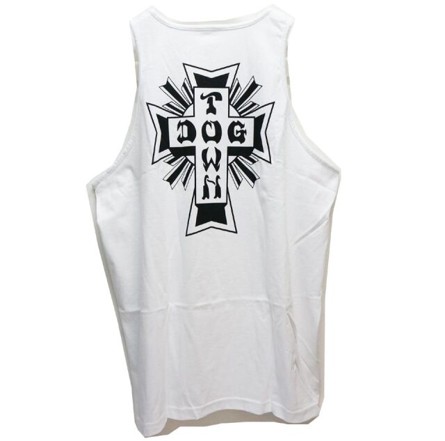 全2色 ドッグタウン DOG TOWN タンクトップ CROSS LOGO TANK TOP 定番ロゴ クロスロゴ ホワイト WHITE 白 ブラック BLACK 黒