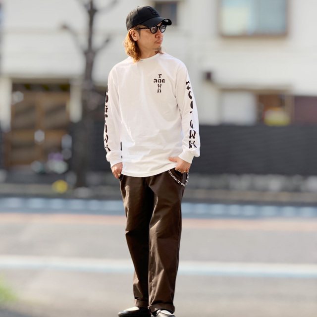 DOG TOWN / SLEEVE PRINT CROSS LOGO L/S Tee