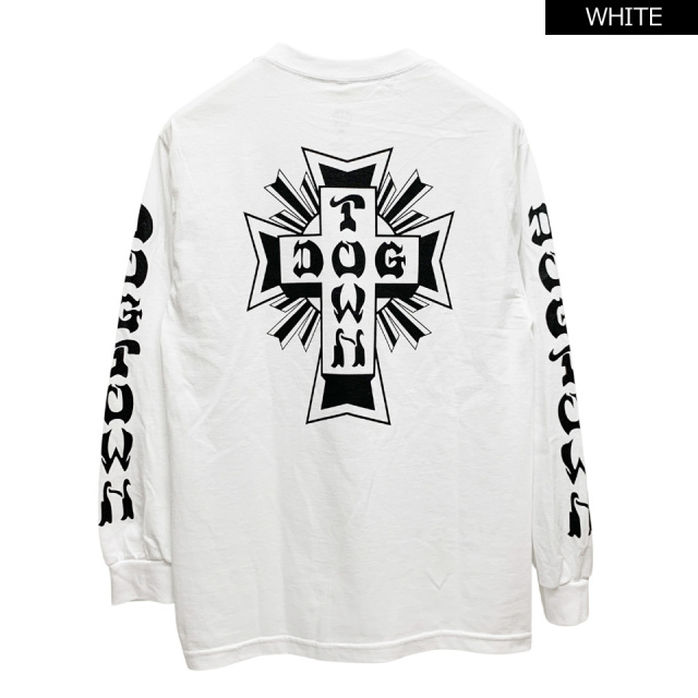 DOG TOWN / SLEEVE PRINT CROSS LOGO L/S Tee