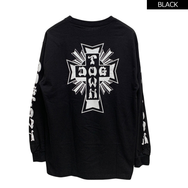 DOG TOWN / SLEEVE PRINT CROSS LOGO L/S Tee