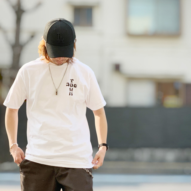 ドッグタウンdogtownMADE IN VENICEサイズL DOG TOWN / VENICE CROSS LOGO S/S Tee